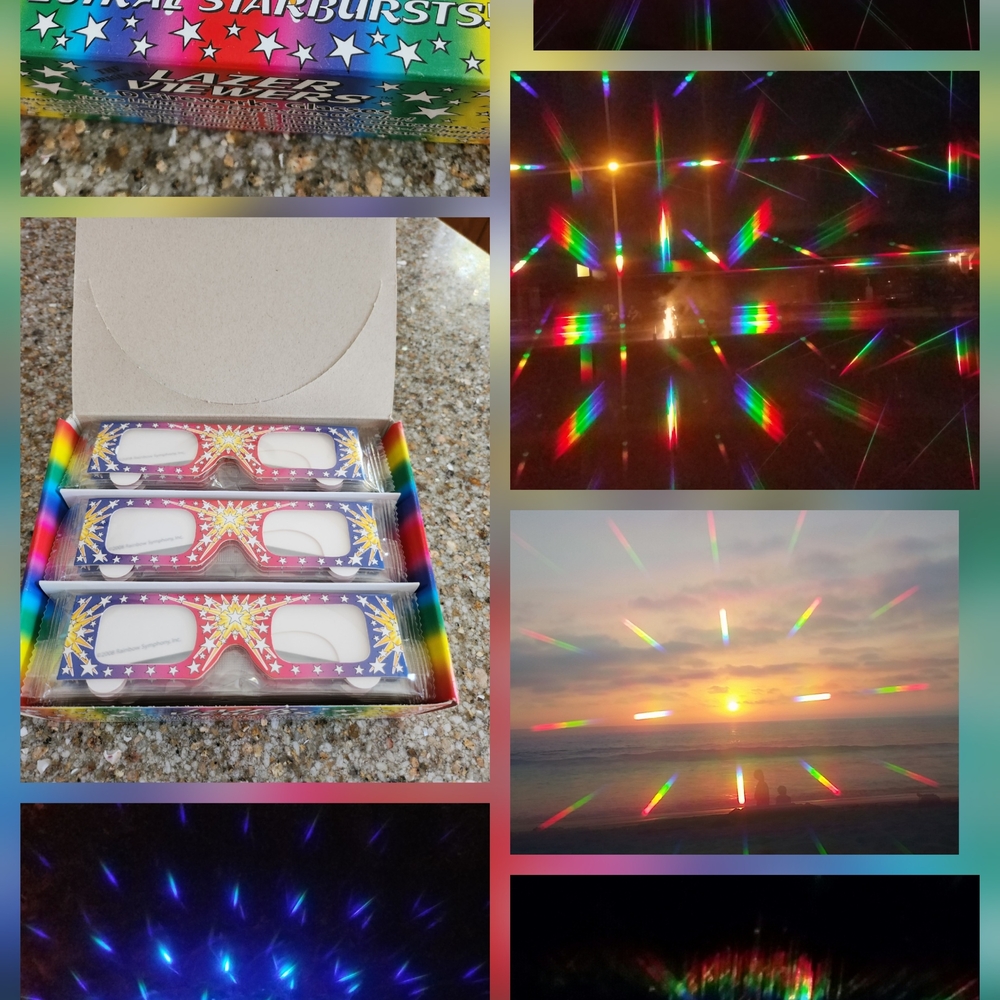 Rainbow Starburst 3D Glasses